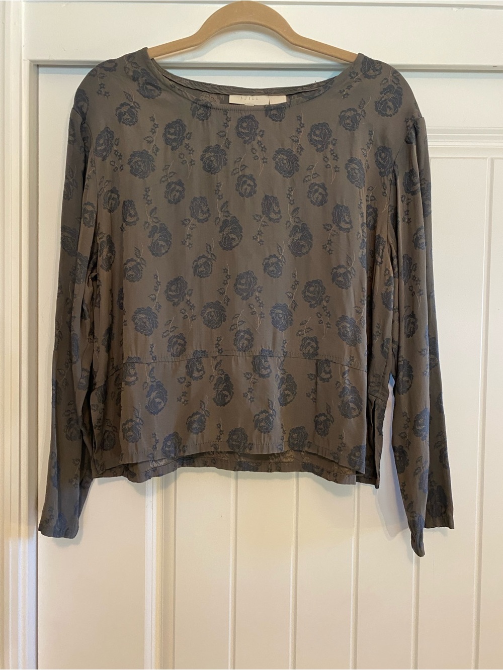 J. Jill Gray Floral Long-Sleeve Tee